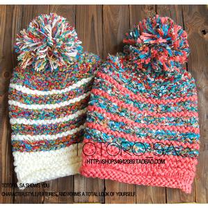 帶球男式針織帽，戴出男士可愛范兒