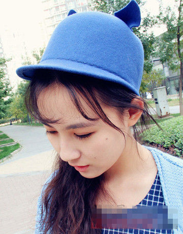 側(cè)馬尾辮+貓耳朵爵士帽，浙江高普服飾