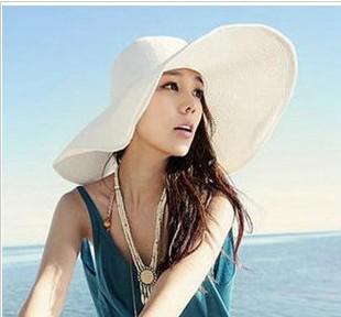 草編海灘度假遮陽(yáng)帽
